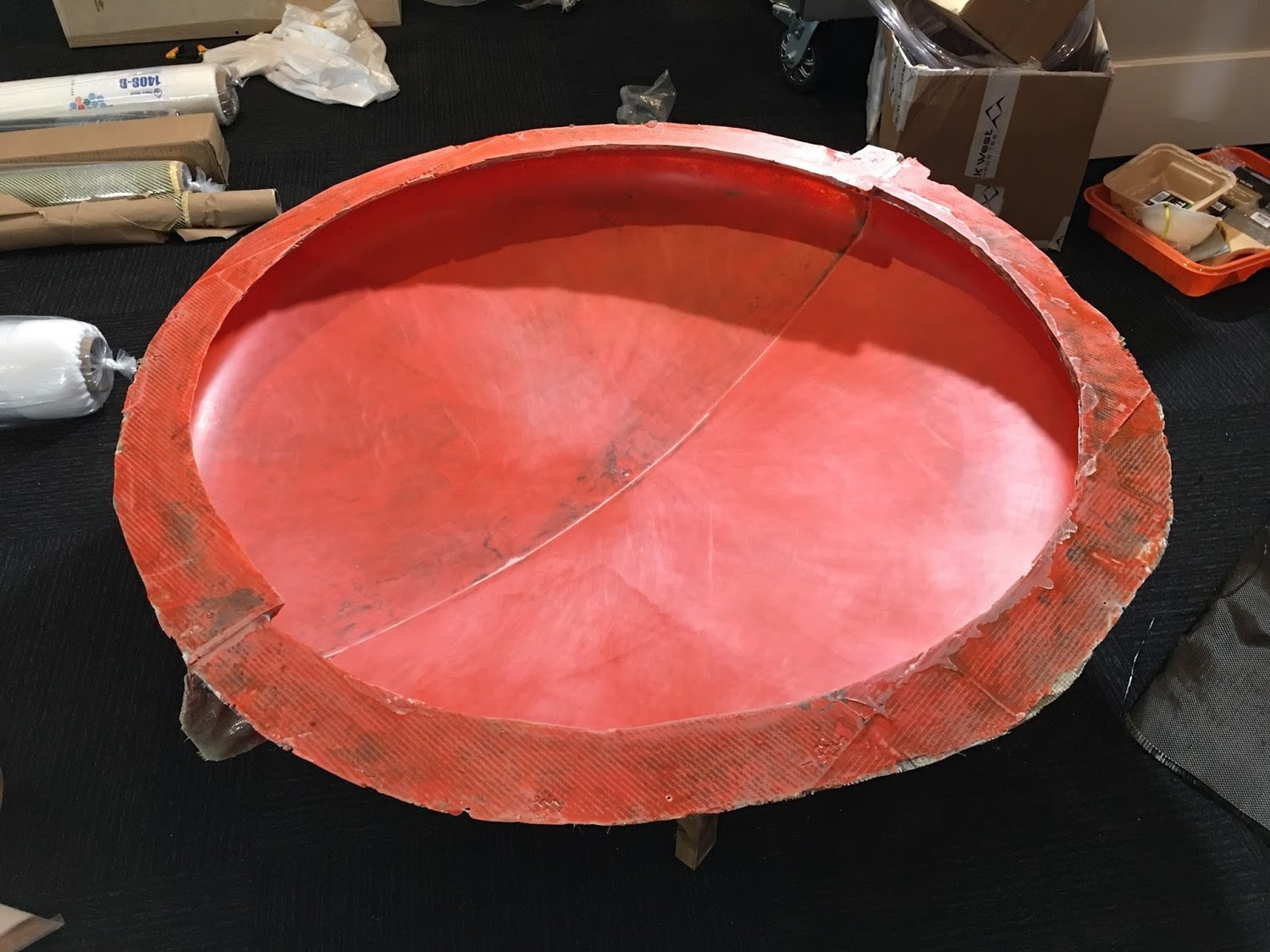The finished mold surface. Ready for parts. The outside is ugly but the A-surface is pristine. It has it where it counts!
